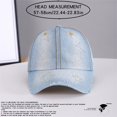 thumbnail image 3 of Ljudmp Womens Mens Vintage Washed Denim Rhinestone Baseball Cap Distressed Frayed Brim Bling Crystal Studded Cowboy Hat Adjustable Sun Hat Dark Blue Pattern B, 3 of 5