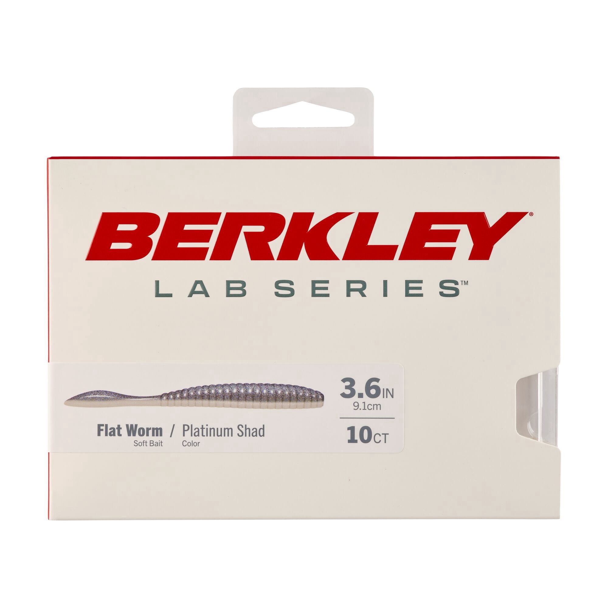 Berkley Lab Series™ Flat Worm, 3.6 in, Platinum Shad