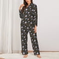 thumbnail image 2 of Fotbe Cosmic Pattern Long Sleeve Pajama Set for Women,Sleepwear Set,2-piece Loungewear Set,Soft PJs Comfy Nightwear with Pockets -, 2 of 7