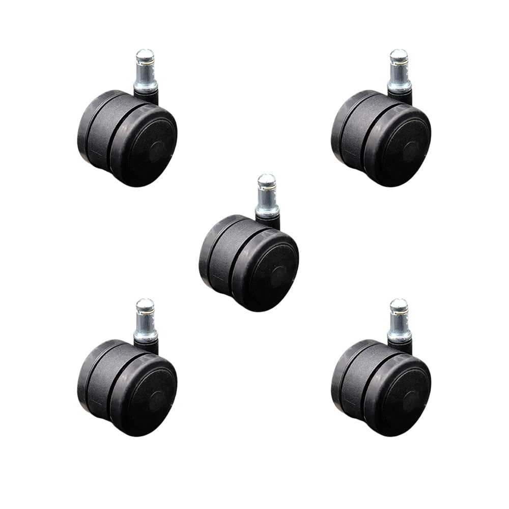 Service Caster Brand 2 Inch Office Chair Stem Casters Set of 5