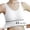 White, variant on Ladies Wide‑Shoulder‑Strap Yoga Crop‑Top Bra Elastic Ribbed Fabric Casual Sport Layering Vest