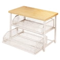 thumbnail image 1 of DOLITY Coffee Machine Storage Shelf Wood Multi Use for Tea Microwave Coffee Machine White 2 Tier, 1 of 7