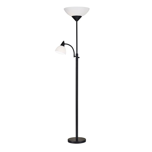 Adesso 7202 Piedmont Combo Floor Lamp-Black