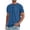 #191-Navy, variant on Ceisia Men's Solid Summer Fashion Casual Crewneck Short Sleeve T-Shirt Front Cross Stitch Detail Soft Breathable Lightweight Everyday Top Gifts for Father Multicolor 3X
