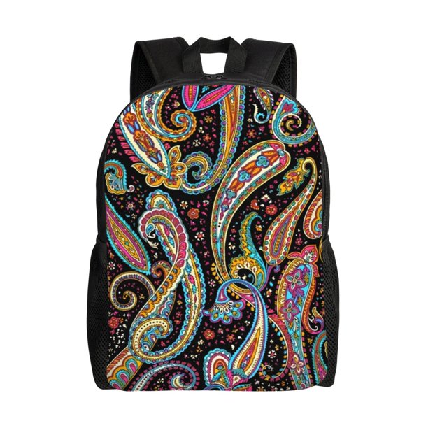 Fotbe Watercolor Romantic Paisley Mochila de Viaje para Laptop, Mochila Ejecutiva Delgada y Resistente 15.6"