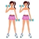 thumbnail image 3 of Mancuerna llena de agua Naiovety 2 Piezas rosa verde ajustable para gimnasio mujeres, 3 of 6