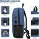 thumbnail image 2 of Mochila Antirrobo de 3 piezas, Bluelander con Puerto USB y Puerto para Audífonos, Azul, 2 of 6