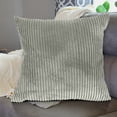 thumbnail image 6 of PONPRNGY Throw Pillow Covers Decorative 1Pc Soft Velvet Corduroy Striped Square Cushion Cover for Bench Couch Decor, 19 x 19 inch, 6 of 7