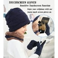 thumbnail image 4 of Sinhoon by Sinhoon Kids Winter Touchscreen Beanie Hat Scarf Gloves Set, Fleece Lined, Blue, 4 of 6