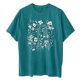 thumbnail image 3 of Fiudx Camisas para Mujer Blusa Informal de Manga Corta con Estampado de Cuello Redondo para Mujer, 3 of 3