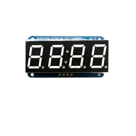 Treedix 0.56" 4-Digit Tube LED Segment Display Module Red Common Anode HT16K33 Drive Chip Tube Clock Display Compatible with Arduino