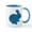 White/Blue Inside, variant on CafePress - Blue Glitter Silhouette Easter Bunny Mugs - 11 oz Ceramic Mug - Novelty Coffee Tea Cup