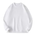 thumbnail image 1 of Ketyyh-chn99 Chandails pour Hommes à Col Rond Chandail à Col Rond pour Hommes à Manches Longues Décontracté Chaud en Laine Chandail Blanc, TG, 1 of 3