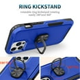 thumbnail image 5 of Petocase for iPhone 13 Pro Max Case,Heavy Duty Full Body Rugged Shockproof Kickstand with 360° Ring Holder Support Car Mount Phone Cover for iPhone 13 Pro Max,Blue, 5 of 7