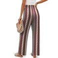 thumbnail image 4 of Fantaslook Womens Pants Casual Boho Palazzo Pants Wide Leg Lounge Pants Trousers with Pocket, 4 of 10