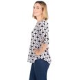 thumbnail image 4 of Larky Lark Womens Geometric Puff Print Knit Top, 4 of 5