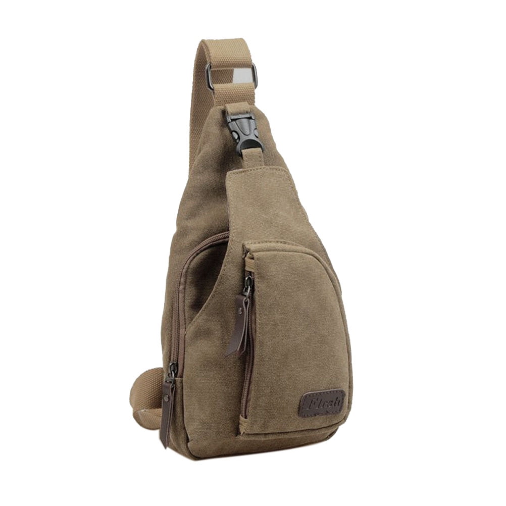 Cool Men's Outdoor Sports Casual Canvas Unbalance Backpack Shoulder Bag ...