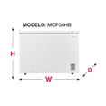 thumbnail image 2 of Congelador Horizontal Mirage 10P3 MCP30HB Blanco, 2 of 2