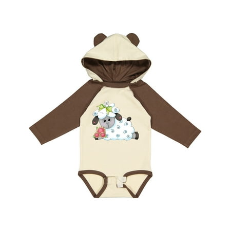 

Inktastic Little Bow Sheep Gift Baby Boy Long Sleeve Bodysuit