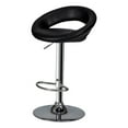 thumbnail image 1 of Poundex Height Adjustable 35" Faux Leather Barstool Set in Black (Set of 2), 1 of 8