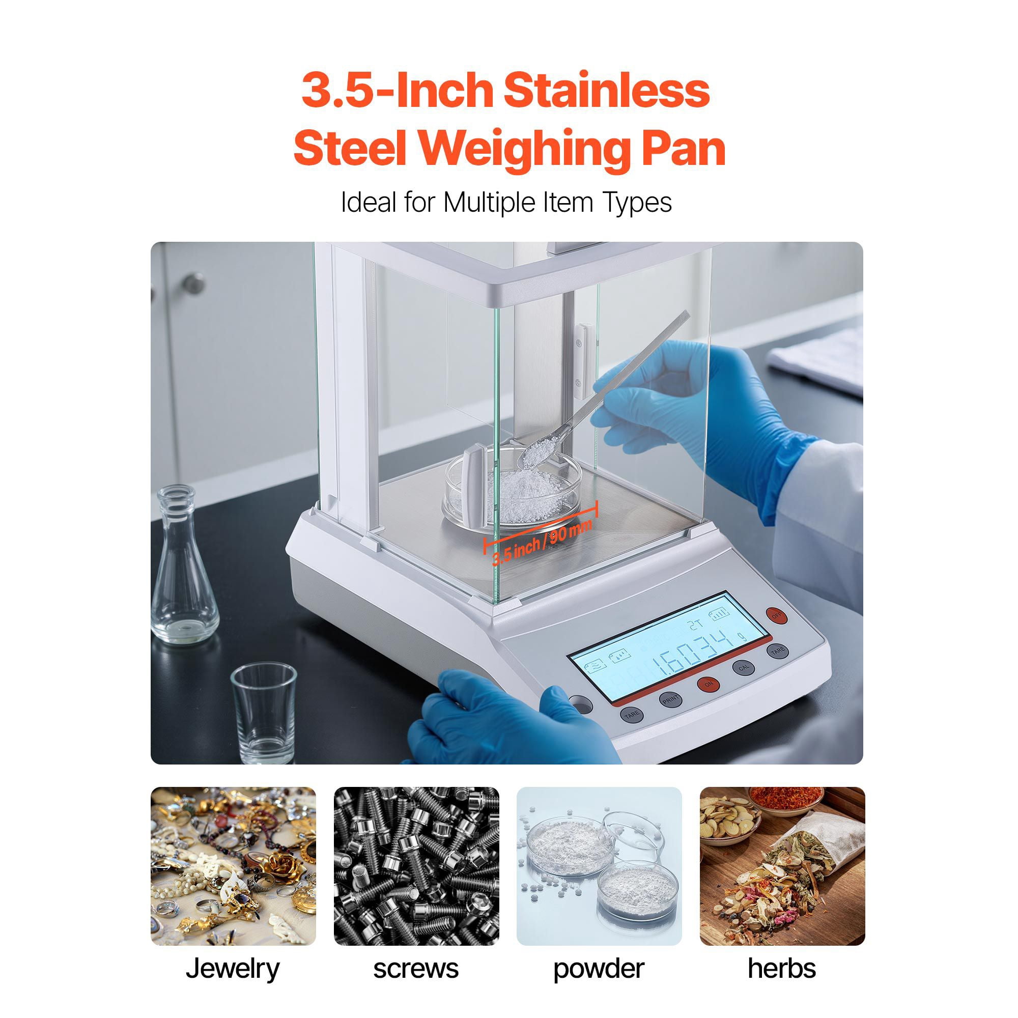 Dranite High-Precision Analytical Balance, 120g x 0.001g Accuracy, 4 Units (g/oz/ct/mg)