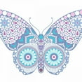 thumbnail image 2 of Allen, Kimberly 12x12 Gold Ornate Wood Framed with Double Matting Museum Art Print Titled - Colorful Butterfly 1, 2 of 4