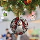 thumbnail image 3 of Decoración navideña, adornos navideños, regalos navideños, adorno navideño de muñeco de nieve para árbol de Navidad, adorno colgante redondo., 3 of 3