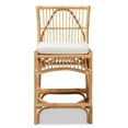 thumbnail image 5 of Bowery Hill White Fabric Upholstered and Brown Rattan Counter Stool, 5 of 10