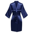 thumbnail image 2 of VintageClothing Women Kimono Satin Bridesmaid with Gold Letter Wedding Short Robe One Size, 2 of 5