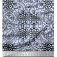 thumbnail image 1 of Soimoi Cotton Poplin Fabric Floral & Moroccan Damask Ethnic Print Fabric by The Yard 42 Inch Wide, 1 of 1