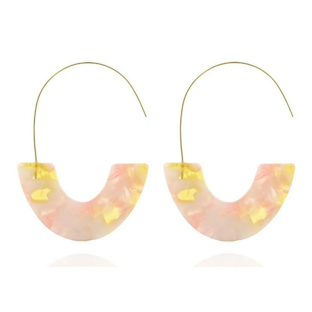 Guardurnaity 1 par de pendientes bohemios acrílicos en forma de U, accesorio de moda para la oreja, suministros para fiestas, Día de San Valentín para Type3 NO3 Guardurnaity AP008231-07