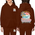 thumbnail image 3 of JAJAHO Girls Jogger Set 2 Piece Pullover Hoodie And Sweatpants Set California Printed Tracksuit For Kids 2-13Y, 3 of 4