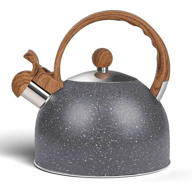 Tea Kettle Whistling, acero inoxidable, 2,5 L, con aguja antiescaldaduras