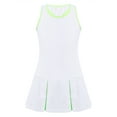 thumbnail image 3 of YONGHS Ensemble de Robe de Tennis Sans Manches pour Filles avec Shorts 2 Pcs Jupe-Culotte Blanche 14, 3 of 6