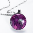 thumbnail image 2 of Glass Circular Pendant Necklace - Elegant Round Charm Jewelry for Women, 2 of 6