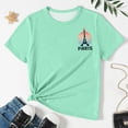 thumbnail image 4 of SXcggal Girls Short Sleeve Shirts Kids Summer Tops Crewneck Tees 3 13 Years Cute Fashionable Casual Girl Top, 4 of 6