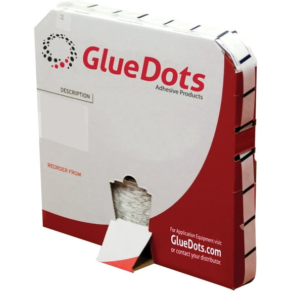 Glue Dots Medium Tack Low Profile 1/4" Clear 4000/Roll GD110