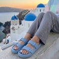 thumbnail image 4 of Cushionaire Fame Pillow Recovery Sandals for Women, Adjustable Double Buckle Waterproof EVA Cloud Slides for Women, 4 of 20