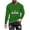 Green, variant on ZRGHAOYLQ Plus Size St. Patrick's Day Shirt Mens Big Tall Crewneck Long-Sleeve T-shirt Cute Shamrock Gnomies Pattern Shirt Plus Size Slim Fit Workout Shirts