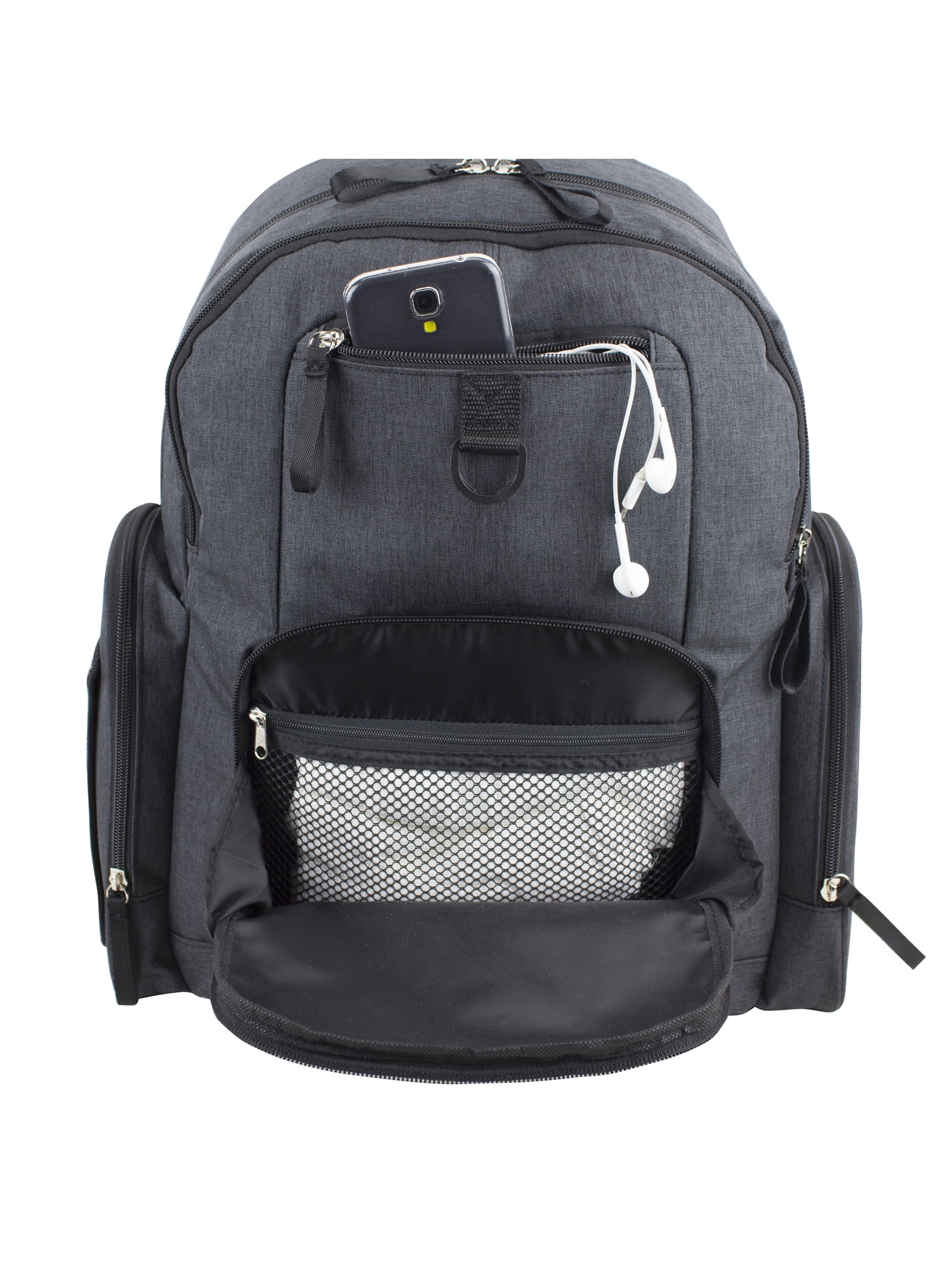 Eastsport Multi-Function Bond St. Large Diaper Backpack with Changing Pad, Dark Grey