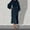 Navy, variant on Satin Dress, Long Sleeve Elegant Dress for Women, Loose Fitting Casual Party Dress with Accordion Pleats
