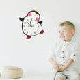 thumbnail image 3 of Reloj de pared para el hogar, reloj con forma de pingüino, reloj de pared para dormitorio, 3 of 6