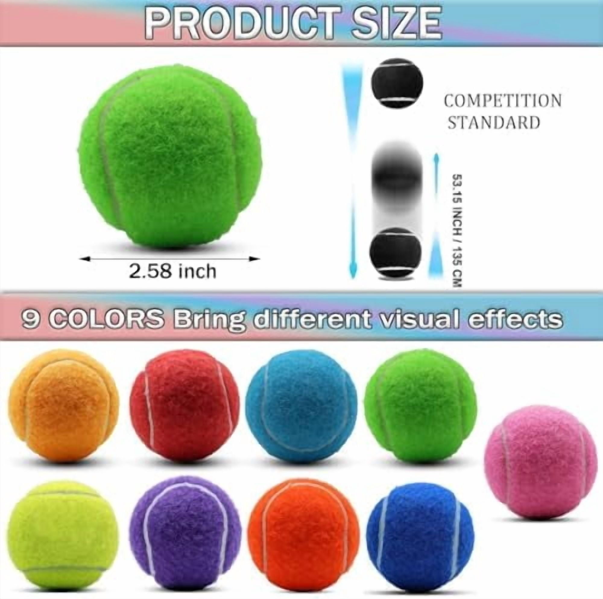 Tennis Balls, 20 Pack Training Tennis Balls,High Elasticity Practice Tennis for Beginner, Exercise Playing Balls for Pet Dog Light Green