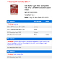 thumbnail image 2 of Side Marker Light Bulb - Compatible with 2012 - 2015 Mercedes-Benz C250 Sedan 2013 2014, 2 of 2