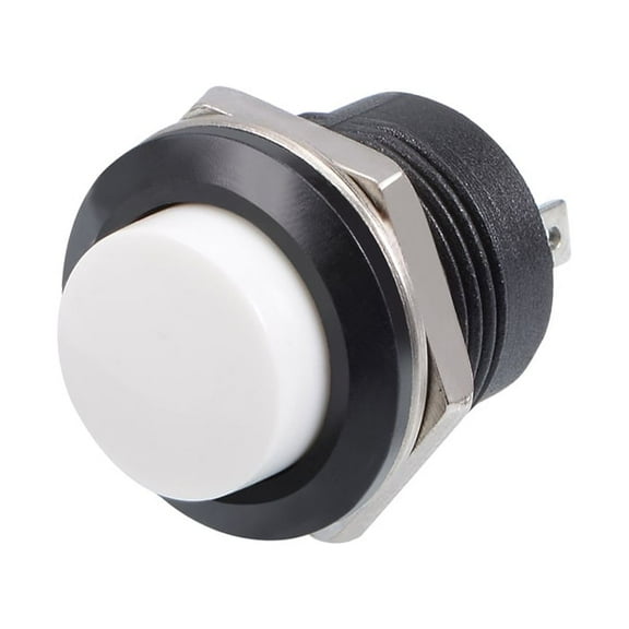 10Pcs,16mm White Momentary Push Button Switch Round Raised Button SPST 1 NO 1 NC