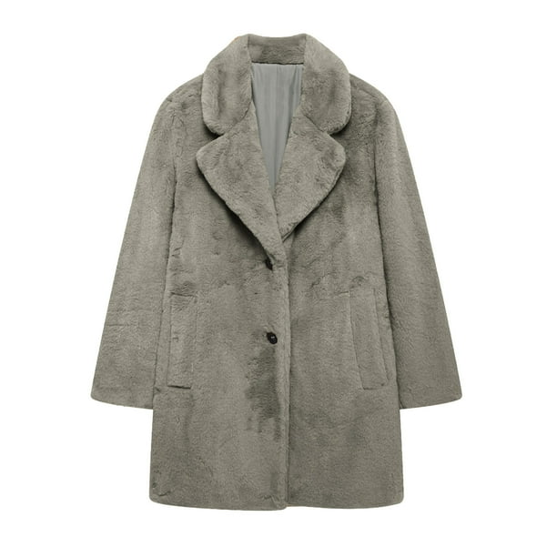 Chaquetas y abrigos casuales sin capucha de manga larga para mujer, moda de color liso, cárdigan con botones y solapa, abrigo de manga larga, chaqueta para mujer
