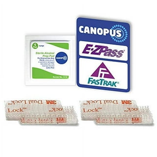 EZ Pass Toll Pass Mounting Kit - 3M Fastener Tape - 2 Locking Sets of  Peel-and-Stick Strips with Alcohol Pad