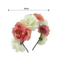 thumbnail image 3 of harmtty Flower Hairband Imitation Rose Flower Headband Retro Fake Flower Decor Crown Headband for Women Stylish Hair Hoop for Party Decor Purple, 3 of 6
