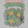 thumbnail image 2 of Girl's Teenage Mutant Ninja Turtles Retro Turtles in Action  Graphic Tee Athletic Heather Large, 2 of 5