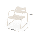 thumbnail image 4 of Tcbosik 2 Pack Metal Patio Chairs, Outdoor Armchair for Garden Backyard Porch, Matte White, 4 of 11